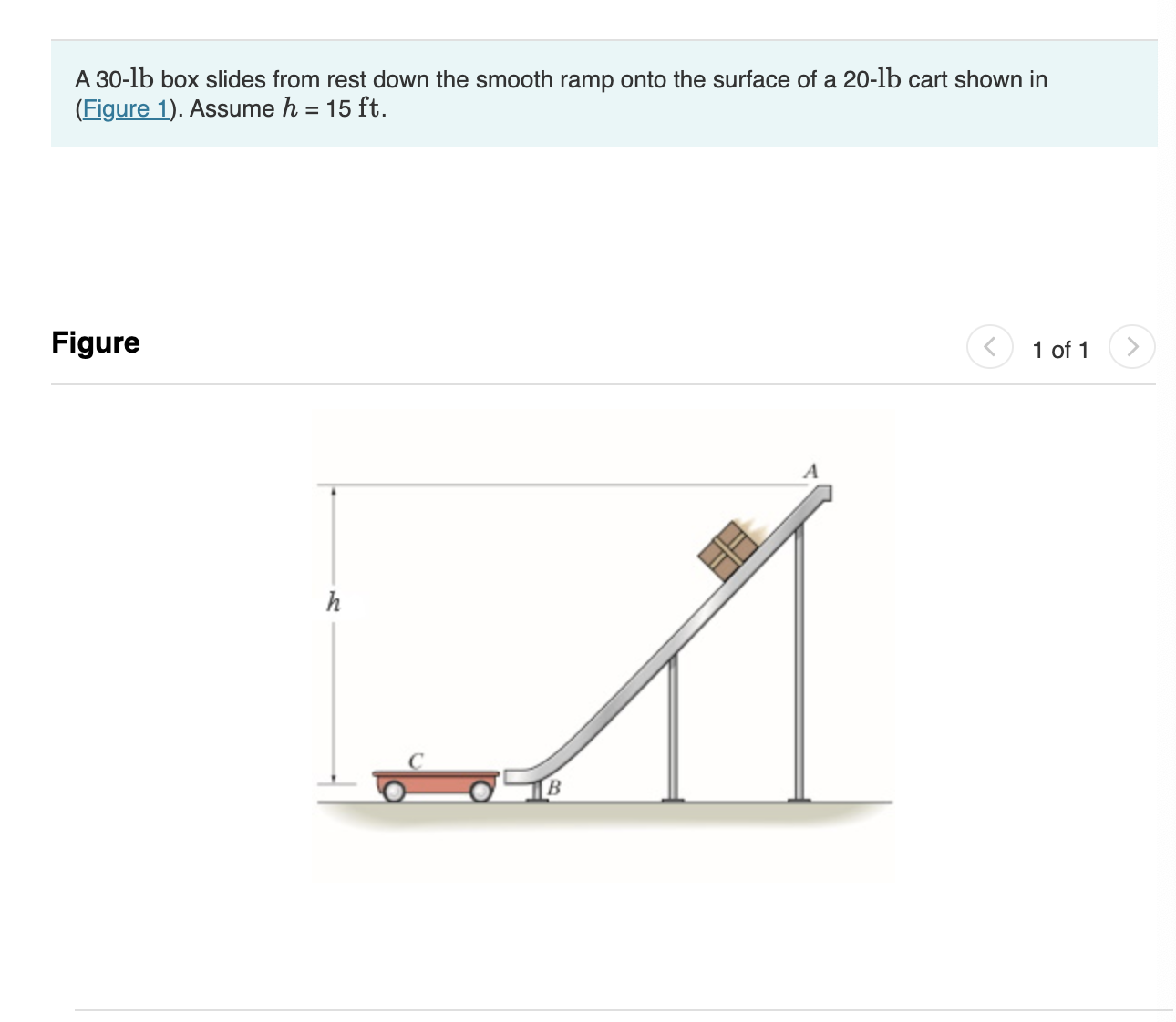 Solved A 30lb Box Slides From Rest Down The Smooth Ramp Chegg