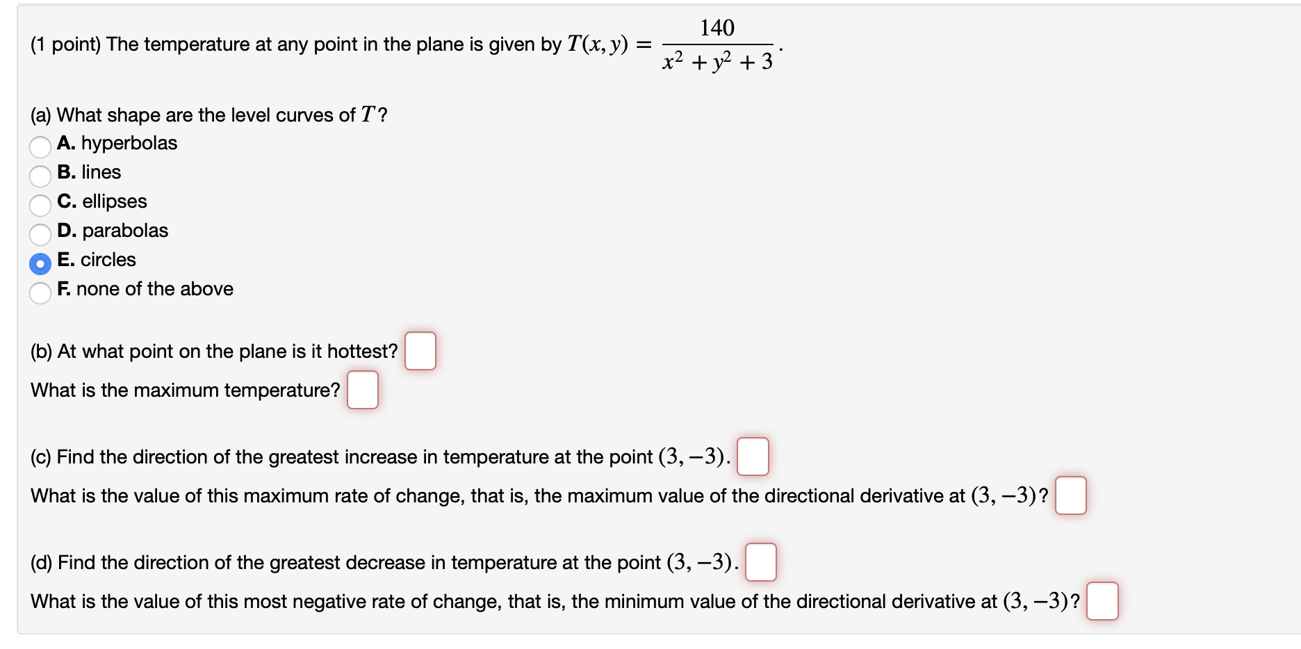 Solved Point Use The Contour Diagram For F X Y Shown Chegg