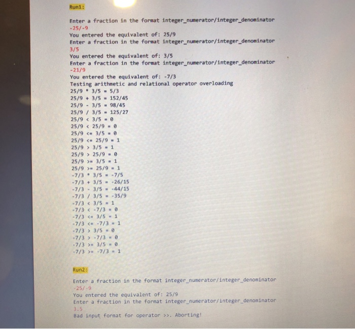 Solved Define A Class For Rational Numbers A Rational Chegg