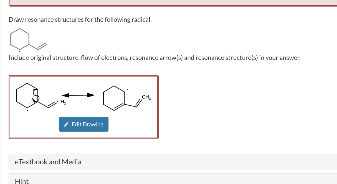 Solved Draw Resonance Structures For The Following Radical Chegg