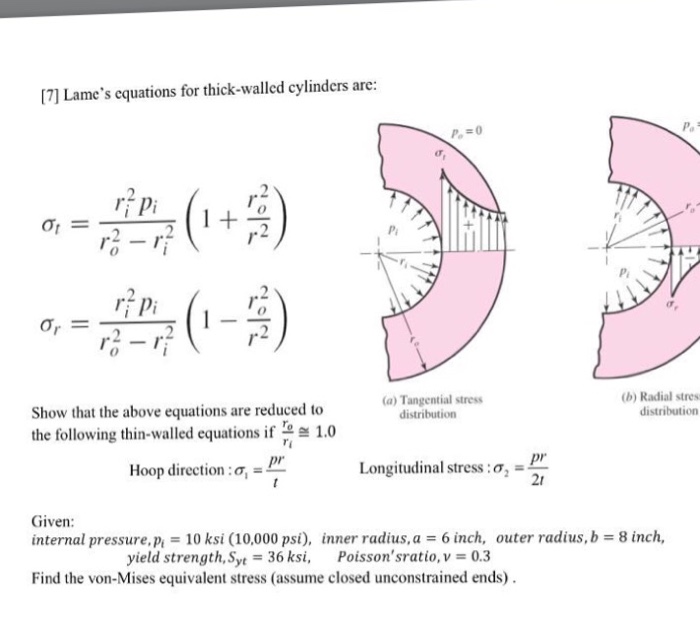 Lame's Equations For Thickwalled Cylinders Are S...