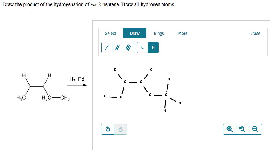 Solved Draw The Product Of The Hydrogenation Of Chegg