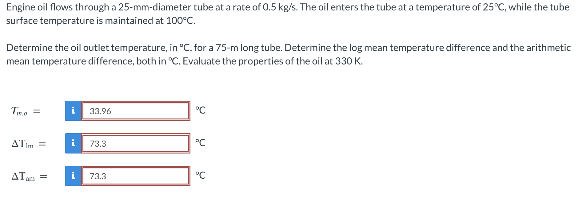 Solved Engine Oil Flows Through A Mm Diameter Tube At A Chegg