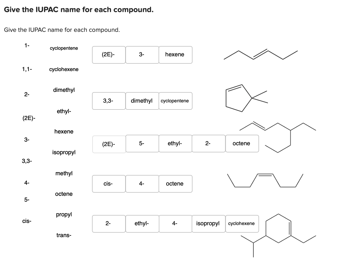 Solved Give The IUPAC Name For Each Compound Give The IUPAC Chegg