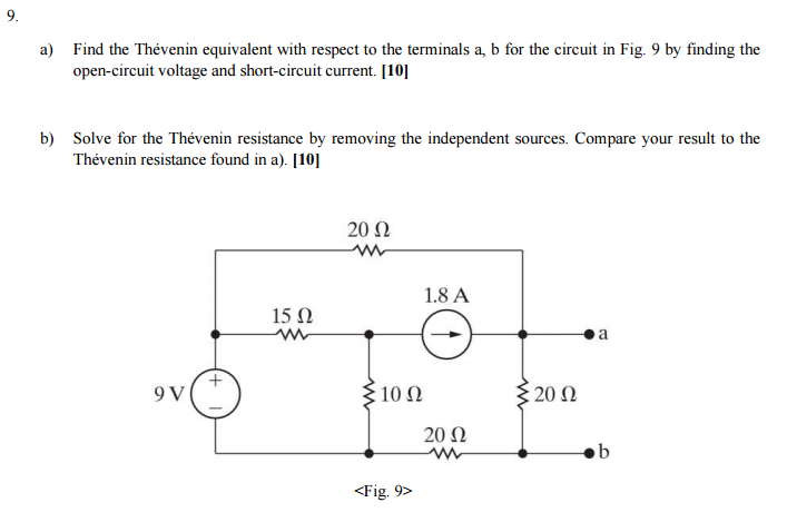 Solved A Find The Th Venin Equivalent With Respect To The Chegg