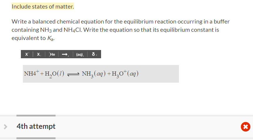 Solved Include States Of Matter Write A Balanced Chemical Chegg