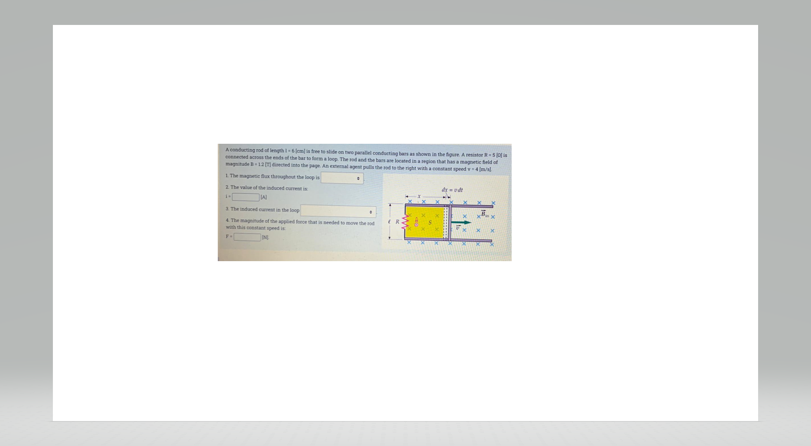 Solved A Conducting Rod Of Length 1 6 Cm Is Free To Chegg