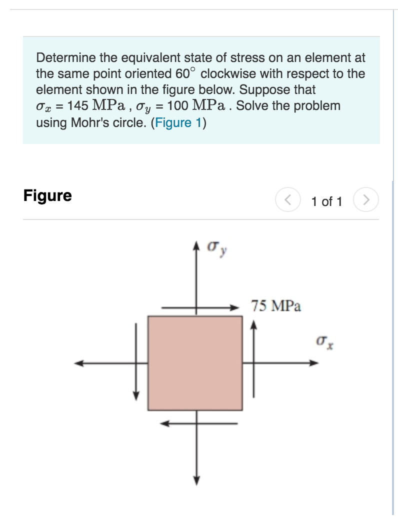 Solved Determine The Equivalent State Of Stress On An Chegg