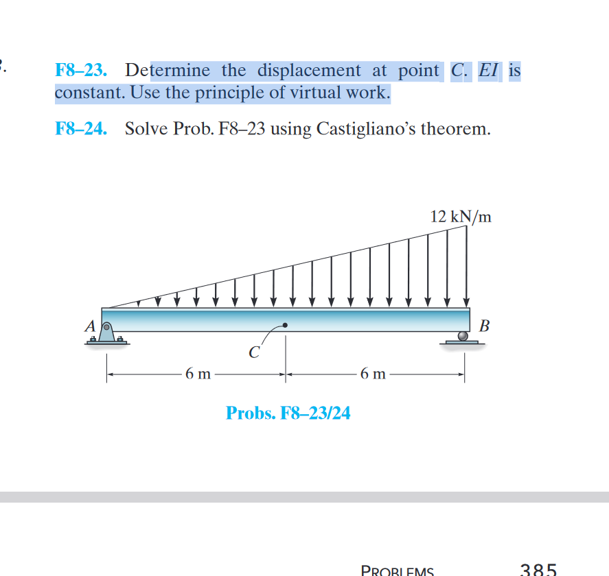 Solved F Determine The Displacement At Point Constant Chegg