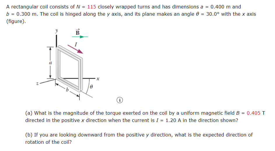 Solved A Rectangular Coil Consists Of N Closely Chegg