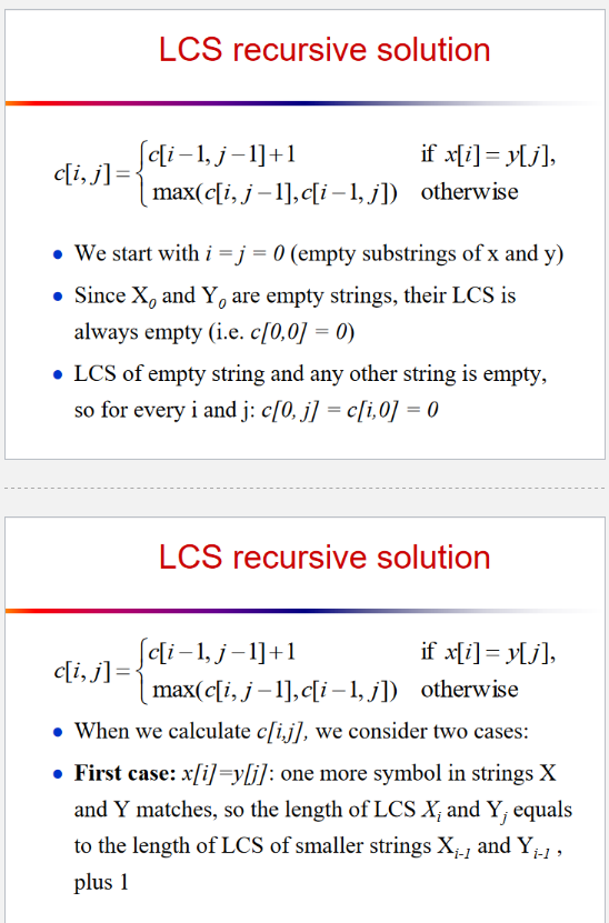 Q Longest Common Subsequence Lcs Pts A Chegg