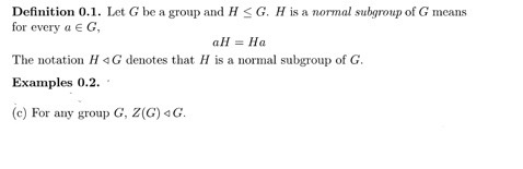 Solved Definition 0 1 Let G Be A Group And HG H Is A Chegg