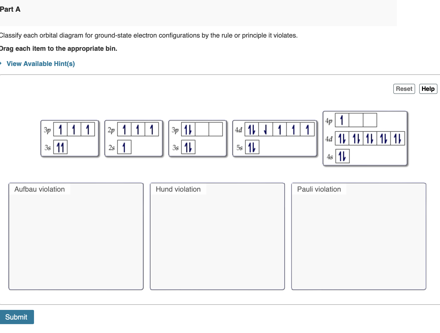 Solved Classify Each Orbital Diagram For Ground State Chegg