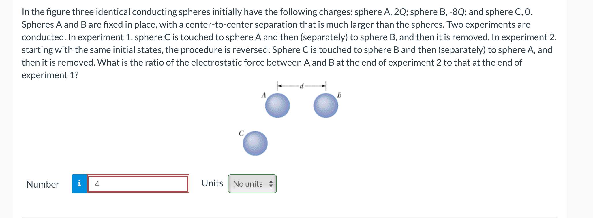 Solved In The Figure Three Identical Conducting Spheres Chegg