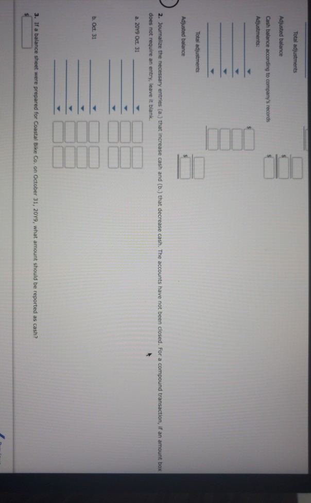 Solved Bank Reconciliation And Entries The Cash Account For Chegg