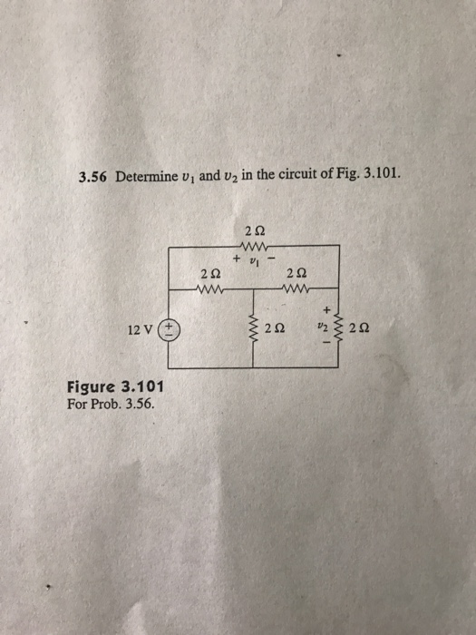 Solved Determine Upsilon 1 And Upsilon 2 In The Circuit Of Chegg