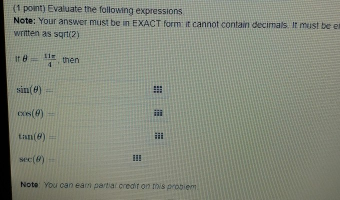 Solved Point Evaluate The Following Expressions Note Chegg