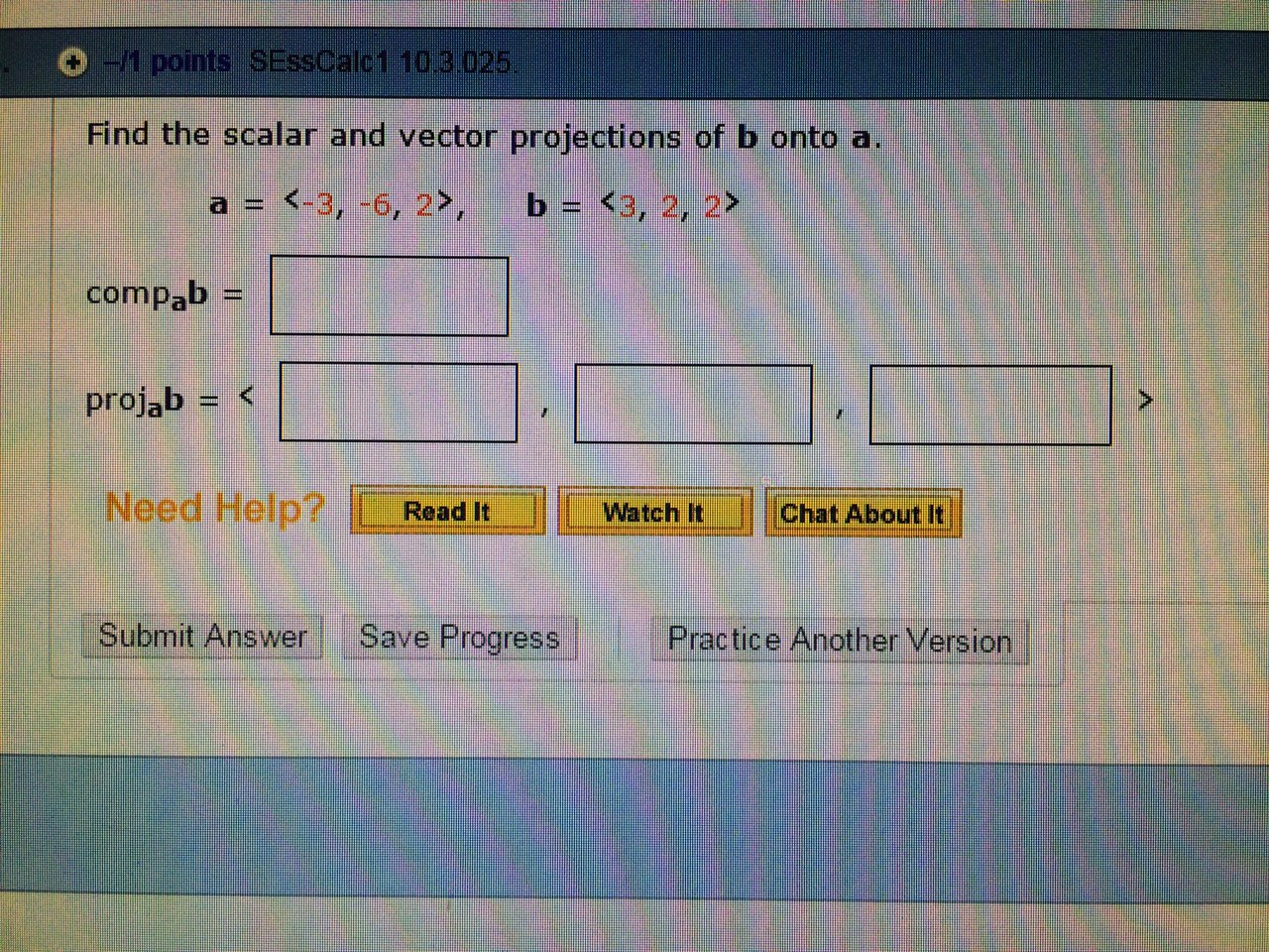 Find The Scalar And Vector Projections Of B Onto A