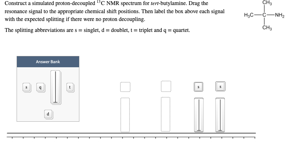 Solved Ch Construct A Simulated Proton Decoupled C Nmr Chegg