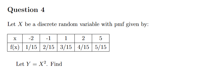 Solved Let X Be A Discrete Random Variable With Pmf Given Chegg