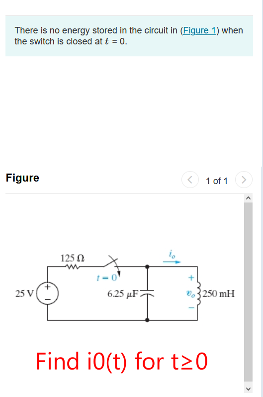 Solved There Is No Energy Stored In The Circuit In I When Chegg