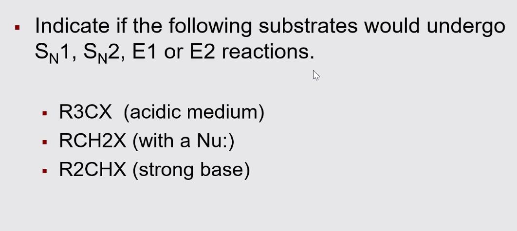 Solved Indicate If The Following Substrates Would Undergo Chegg