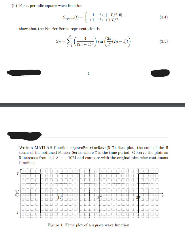 Solved B For A Periodic Square Wave Function Ssquare Chegg