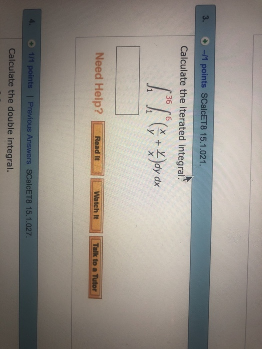 Solved Points Scalcet Calculate The Iterated Chegg