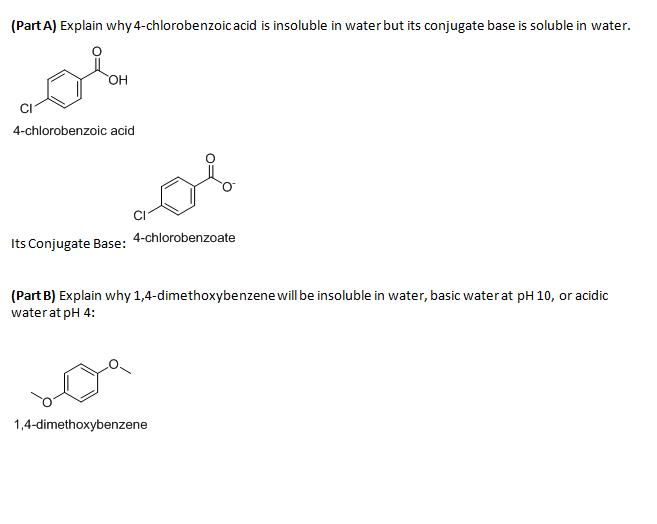 Solved Part A Explain Why Chlorobenzoic Acid Is Chegg