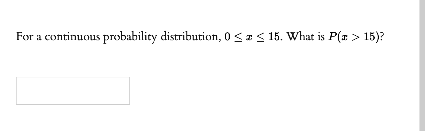 Solved For A Continuous Probability Distribution 0