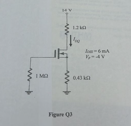 Solved Q A Self Bias Circuit Configuration Of A Depletion Chegg