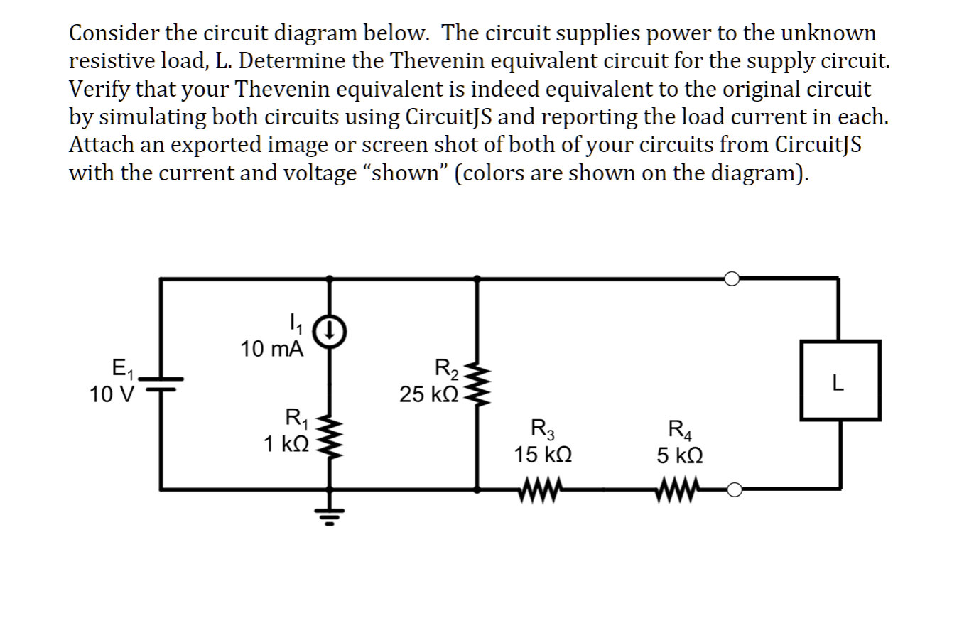 Solved Consider The Circuit Diagram Below The Circuit Chegg