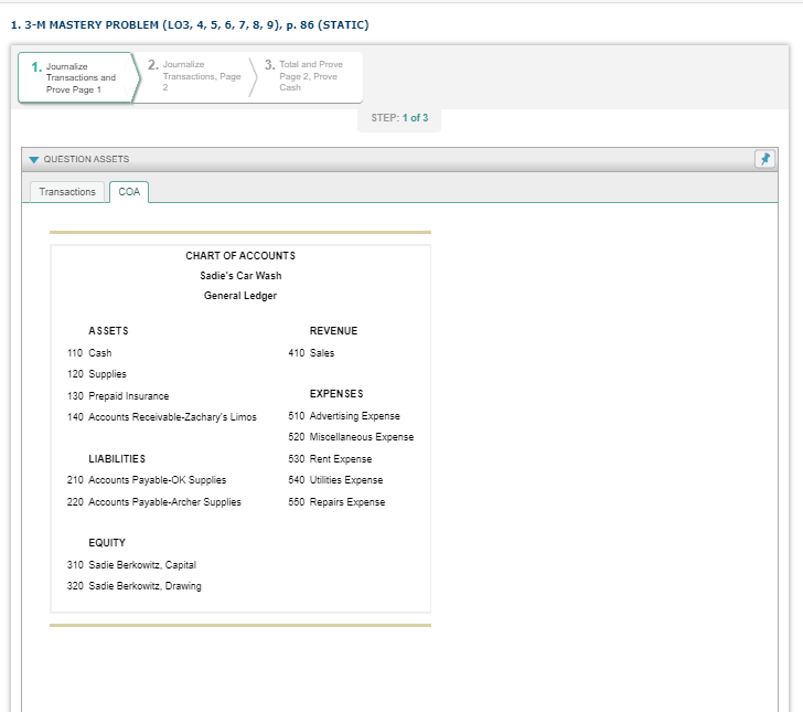 Solved M Mastery Problem Lo P Chegg