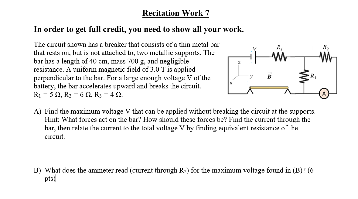 Solved What Does The Ammeter Read Current Through R2 For Chegg