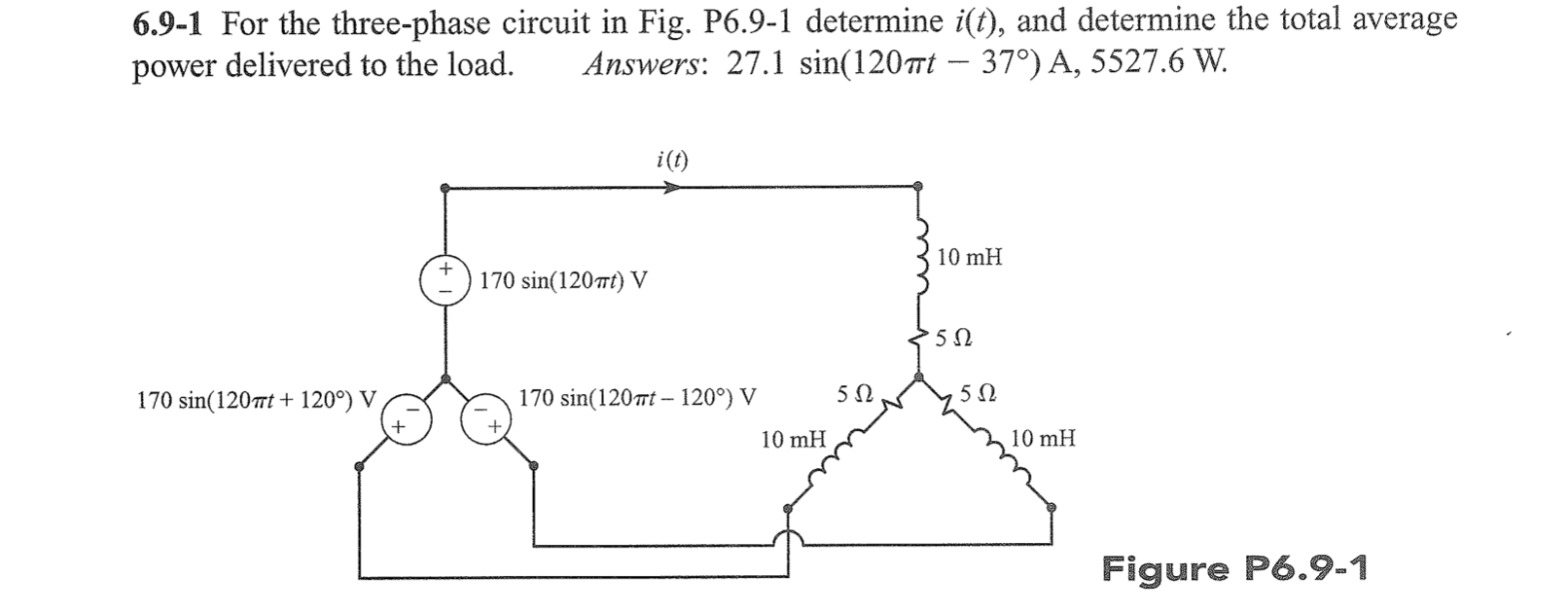 Solved For The Three Phase Circuit In Fig P Chegg