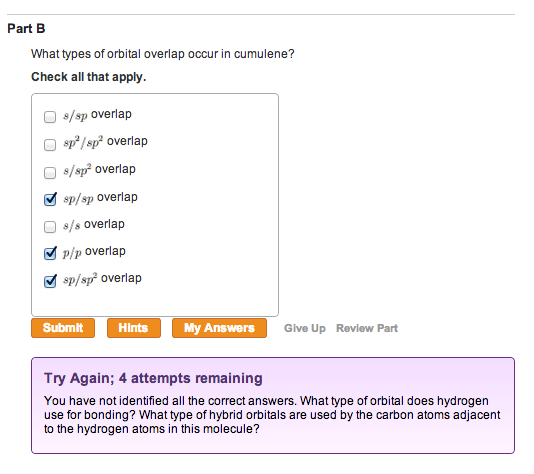 What Types Of Orbital Overlap Occur In Cumulene Figure 1 Of 1 Cumulene What Types Of Orbital Overlap | Chegg.com