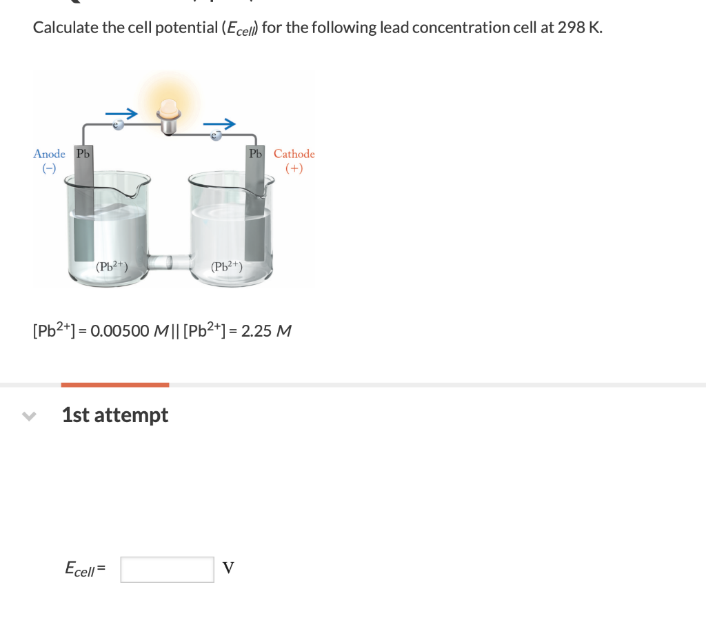 Consider The Following Electrochemical Cell