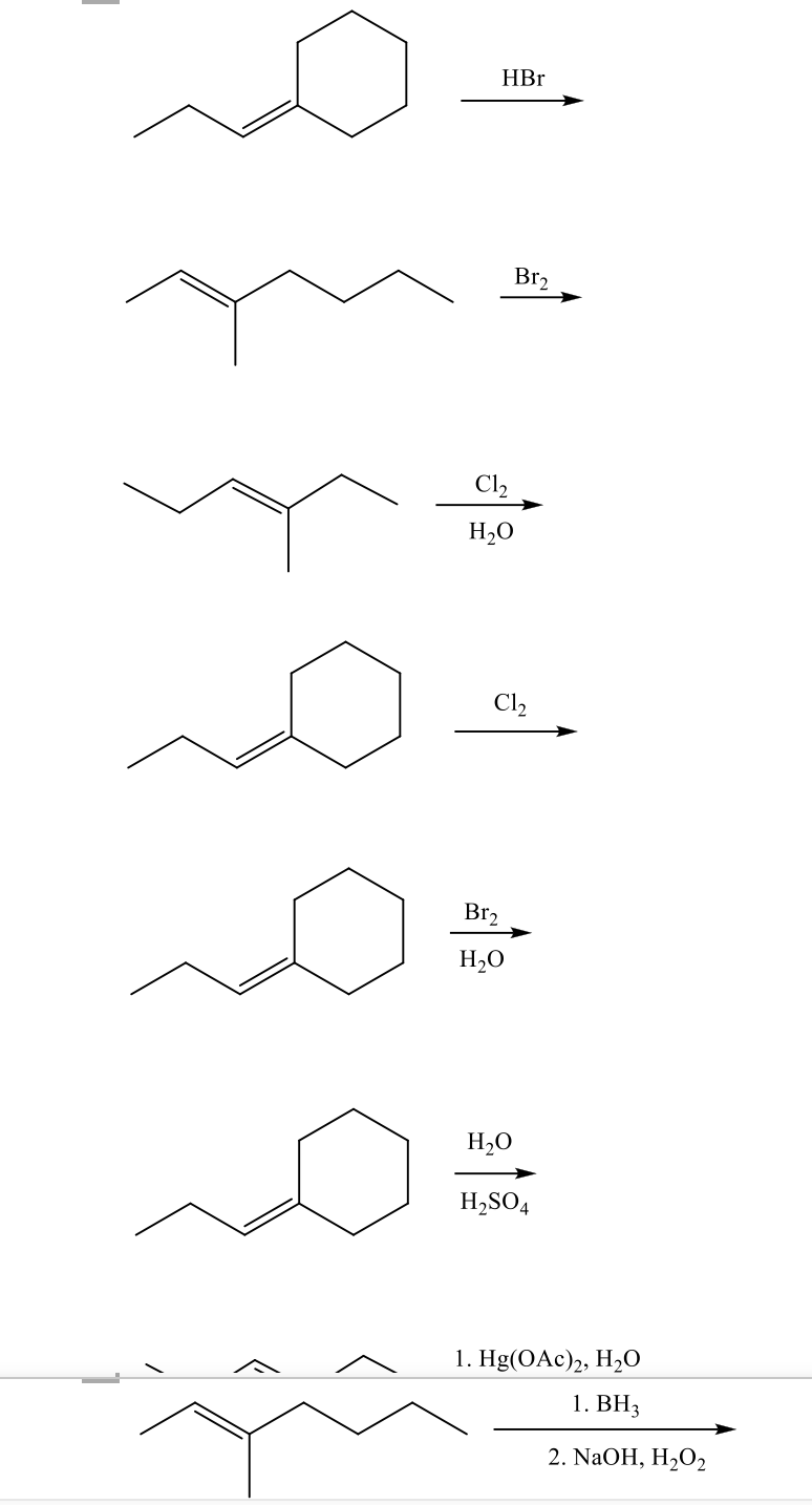 Solved Hbr Br C H O Cl Br H H O H So Hg Oac Chegg