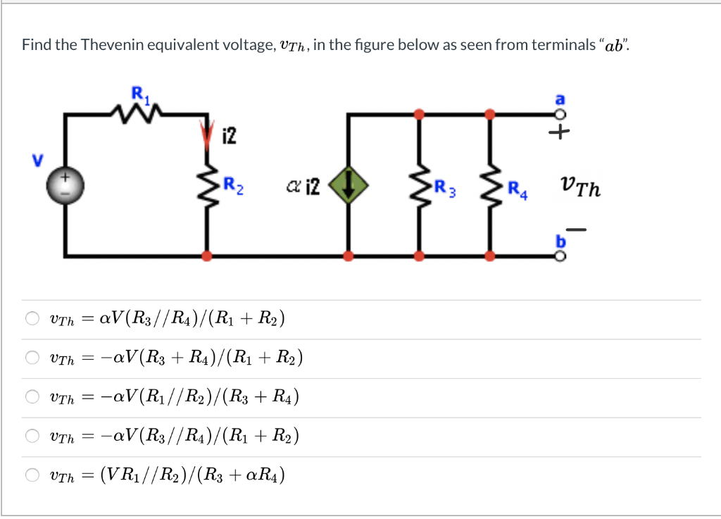 Solved Find The Thevenin Equivalent Resistance Rth In Ohms Chegg