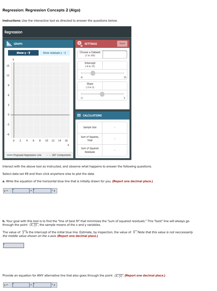 Regression Regression Concepts 2 Algo Chegg