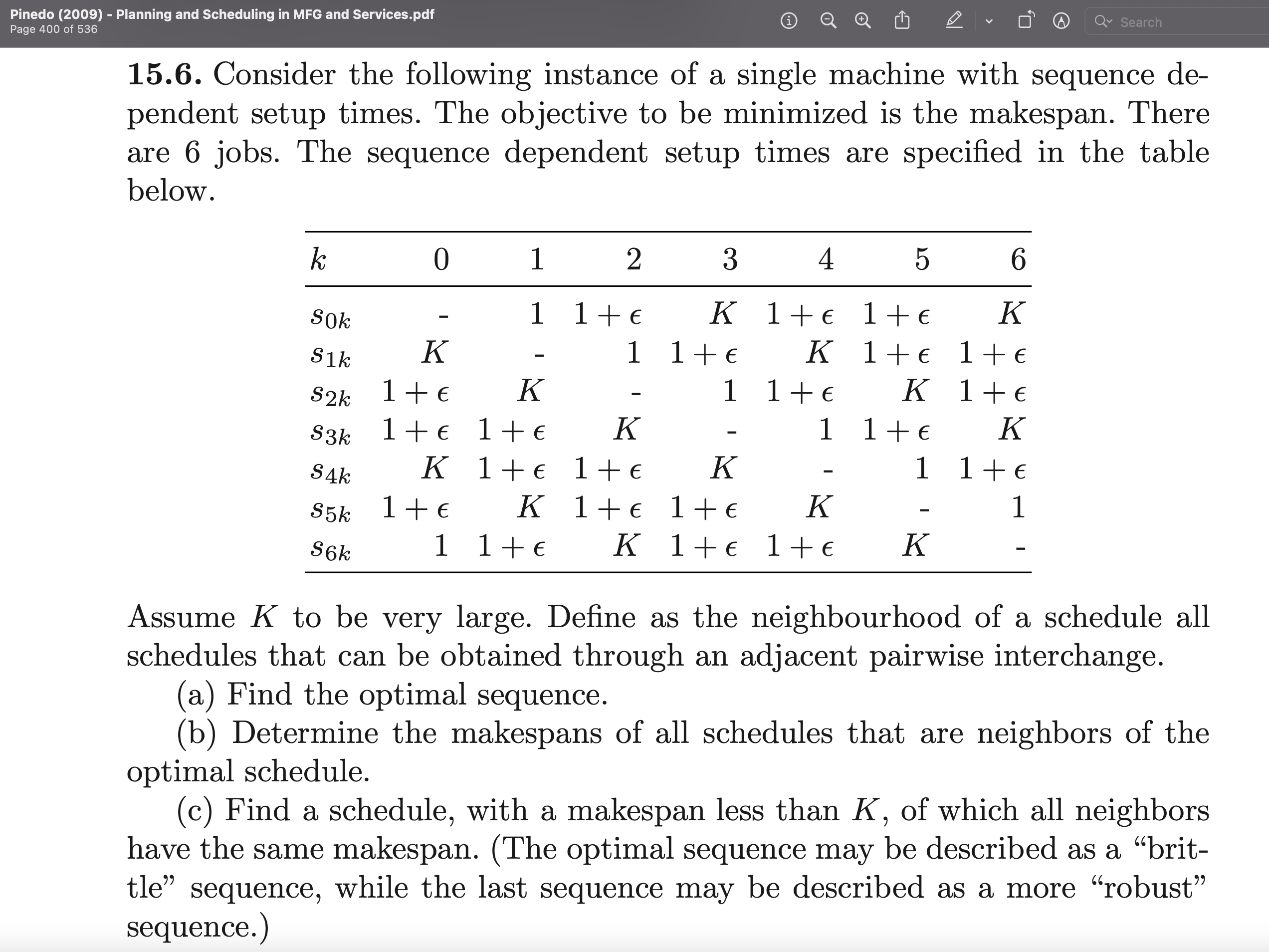 Solved 15 6 Consider The Following Instance Of A Single