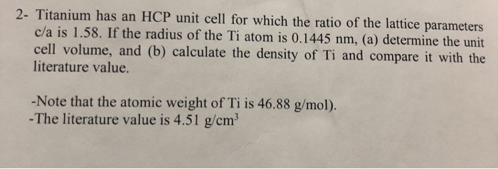 Solved Calculate The Radius Of An Iridium Atom Given That Chegg