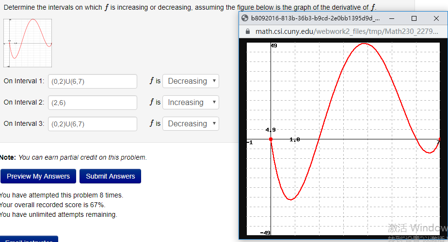 Solved Determine The Intervals On Which F Is Increasing Or Chegg