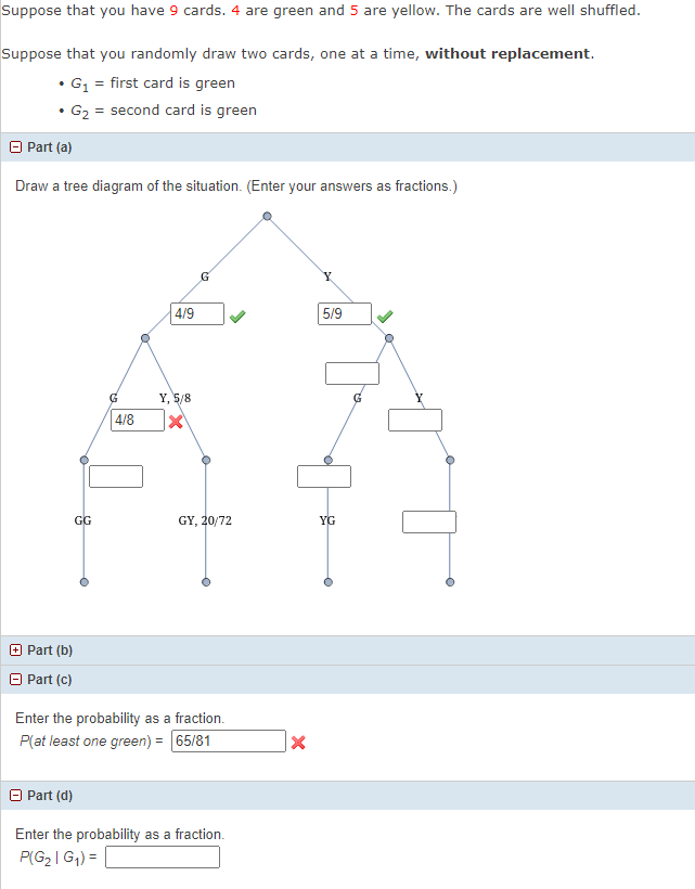 Solved Suppose That You Have Cards Are Green And Are Chegg