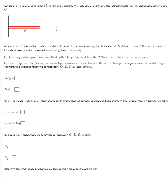 Solved Consider A Thin Glass Rod Of Length L Lying Along The Chegg