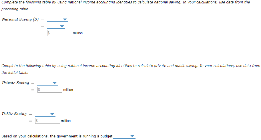 National Savings Formula