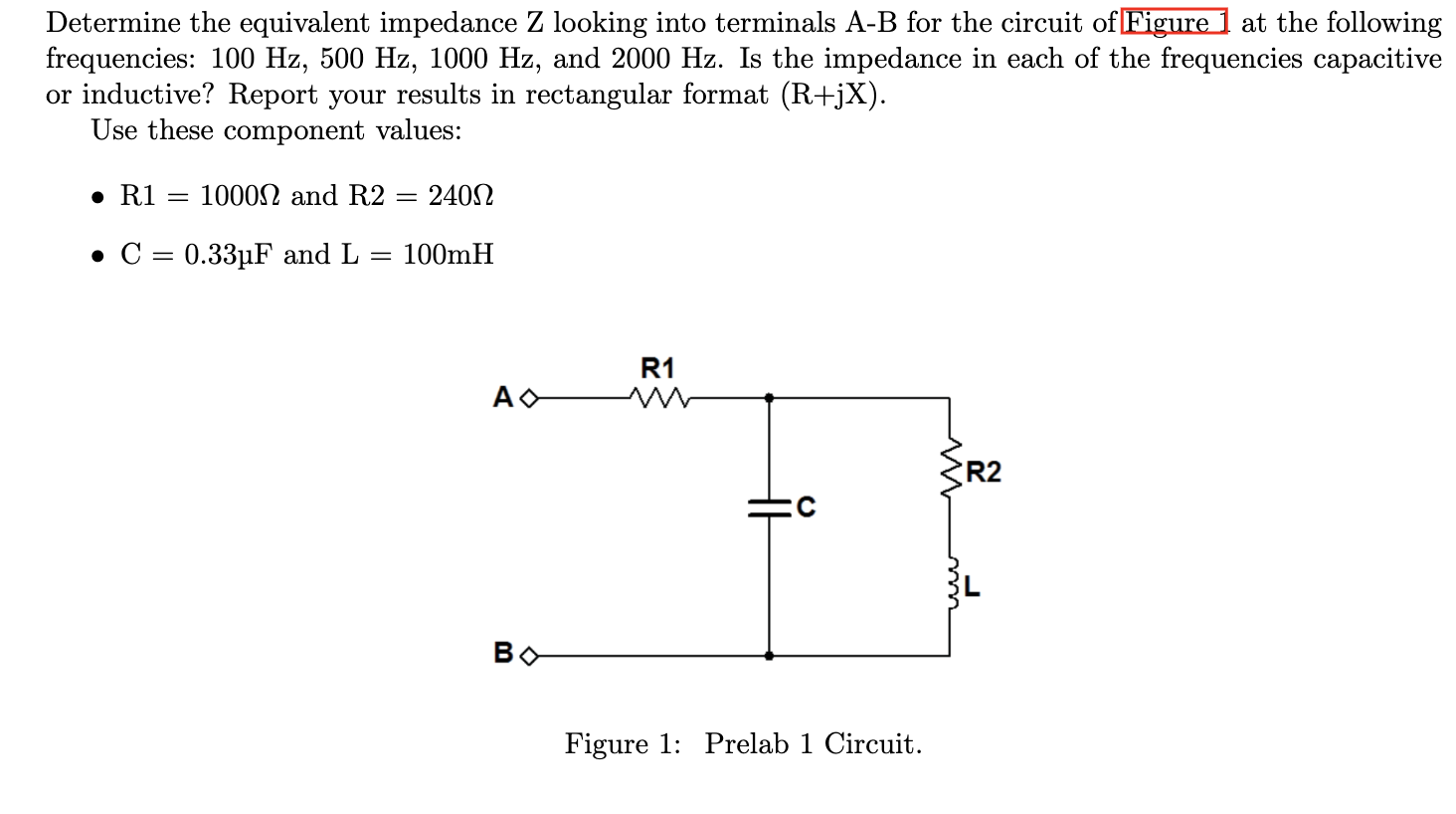 Solved Determine The Equivalent Impedance Z Looking Into Chegg