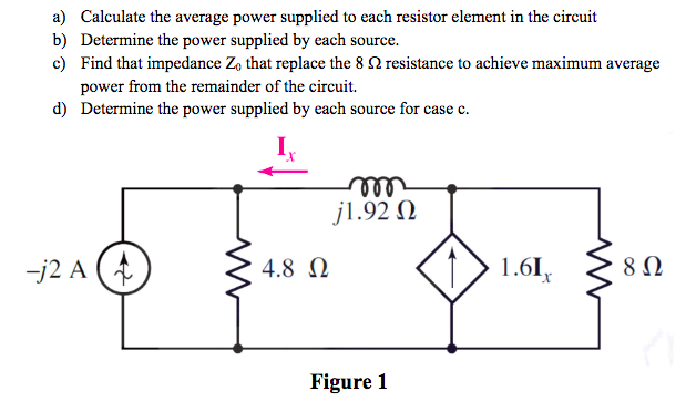 Solved A Calculate The Average Power Supplied To Each Chegg