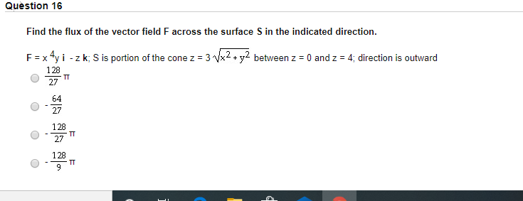 Solved Question 16 Find The Flux Of The Vector Field F Chegg