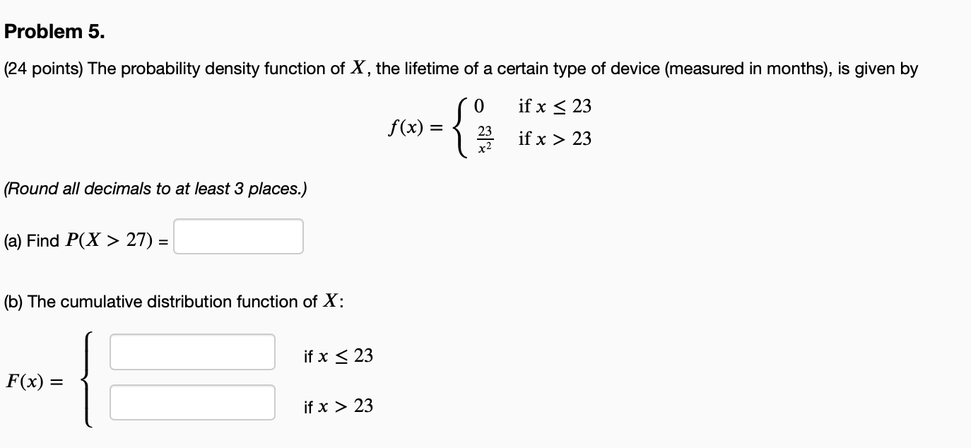 Solved Problem Points The Probability Density Chegg